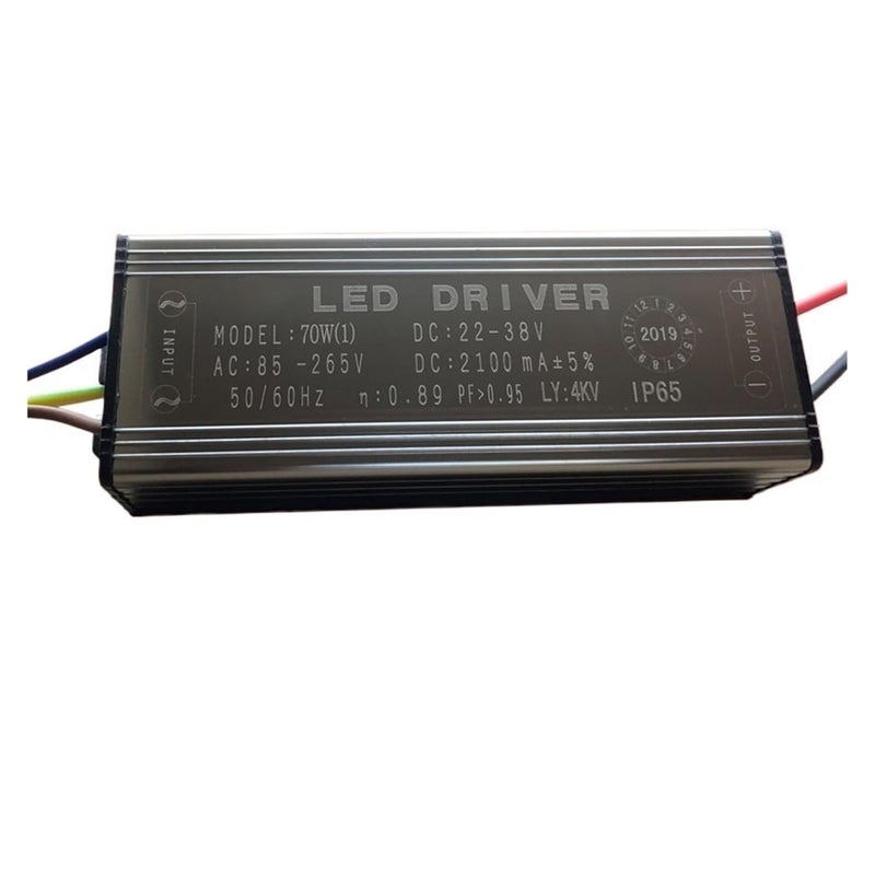 70W IP65 Waterproof LED Driver Power Supply 85 265V AC to DC 22 38V Transformer for Outdoor Lights - Image 1